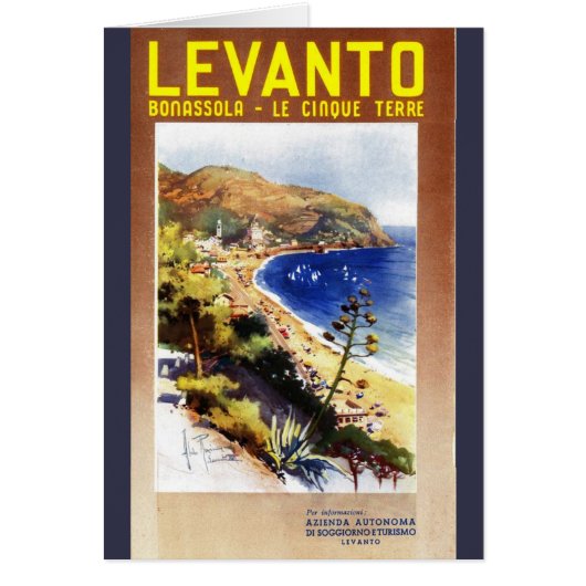 Vintage Levanto Genova Italy Tourism (Front)