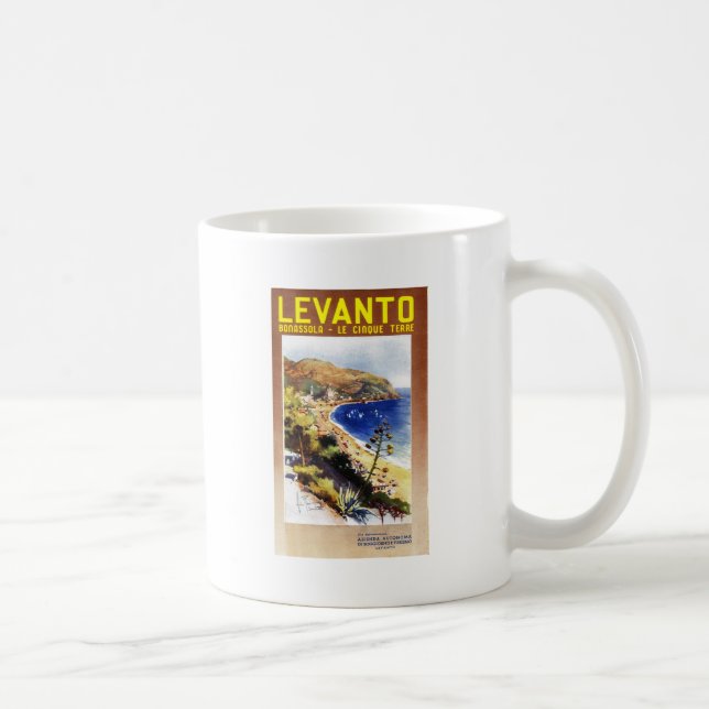 Vintage Levanto Genova Italy Tourism Coffee Mug (Right)