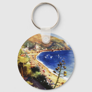 Vintage Levanto Genova Italy Tourism Keychain