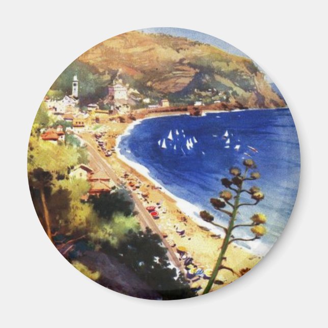 Vintage Levanto Genova Italy Tourism Magnet (Front)