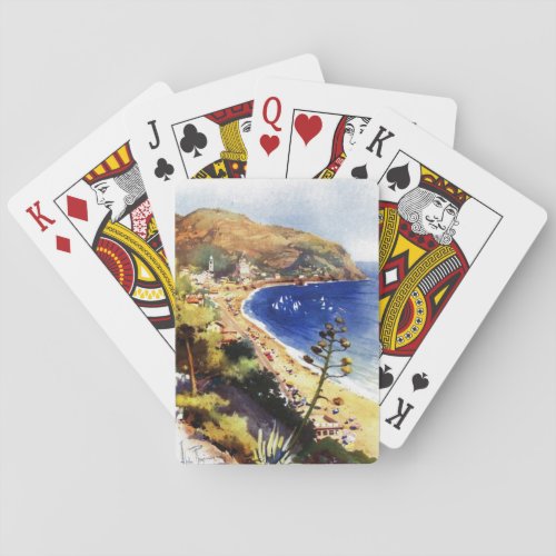 Vintage Levanto Genova Italy Tourism Playing Cards