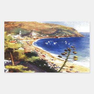 Vintage Levanto Genova Italy Tourism Rectangular Sticker