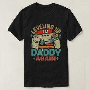Vintage Leveling Up To Daddy Again Promoted To Dad T-Shirt