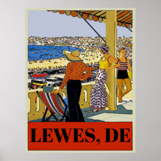 Vintage Lewes, DE, edit text, Poster