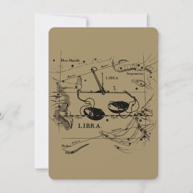 Vintage Libra Constellation Hevelius Style (Front)