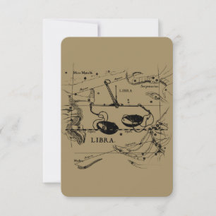 Vintage Libra Constellation Hevelius Style