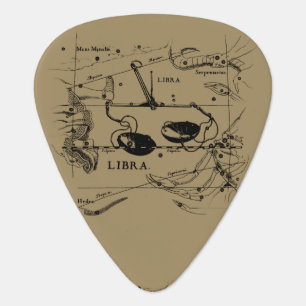 Vintage Libra Constellation Hevelius Style Guitar Pick