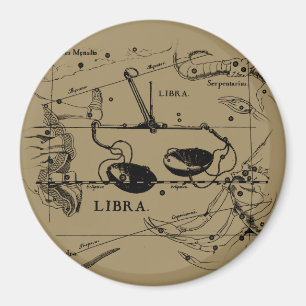 Vintage Libra Constellation Hevelius Style Magnet