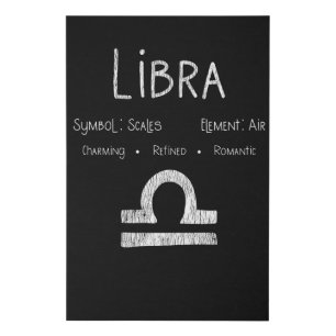 Vintage Libra Star Sign Horoscope Birthday Gift