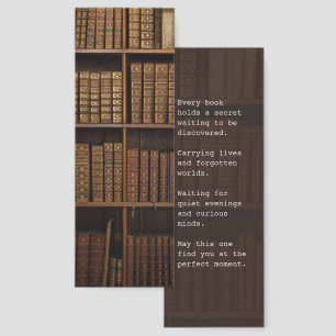 Vintage Library, academia aesthetic Bookmark