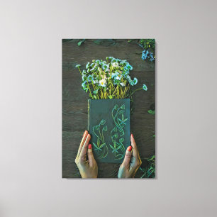 Vintage library artwork canvas print