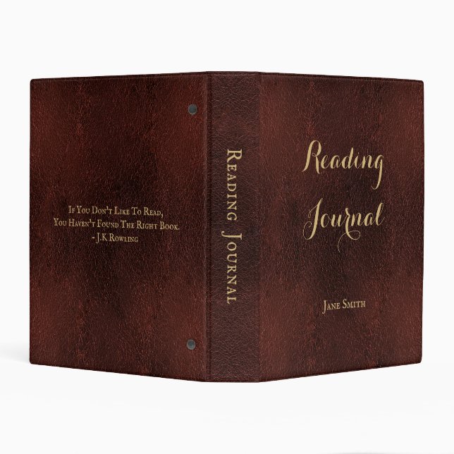 Vintage Library Book Cover Inspired Personalized Mini Binder (Background)