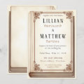 Vintage Library Book Cover Wedding Invitation | Zazzle
