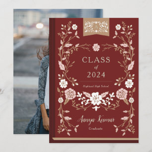 Vintage Library Book Graduation Photo Announcement