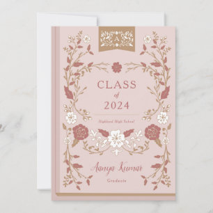 Vintage Library Book Graduation Photo Announcement