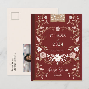 Vintage Library Book Graduation Photo Announcement