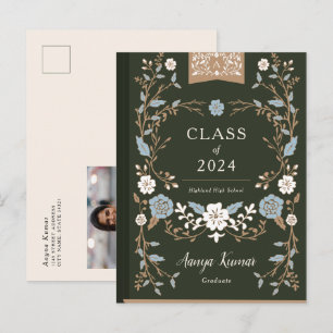 Vintage Library Book Graduation Photo Announcement