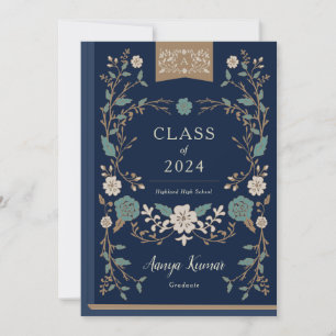 Vintage Library Book Graduation Photo Announcement