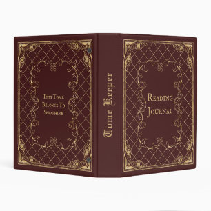 Vintage Library Book Inspired Reading Journal Mini Binder