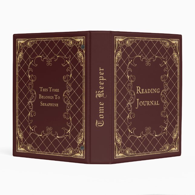 Vintage Library Book Inspired Reading Journal Mini Binder (Background)