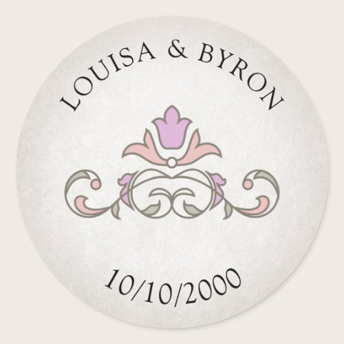 Vintage Library Book Story Fairy Tale Wedding Classic Round Sticker