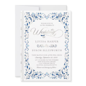 Vintage Library Book Story Fairy Tale Wedding Invitation