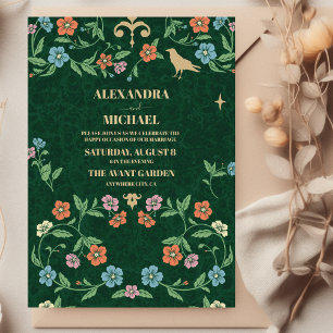 Vintage Library Book Wedding Invitation