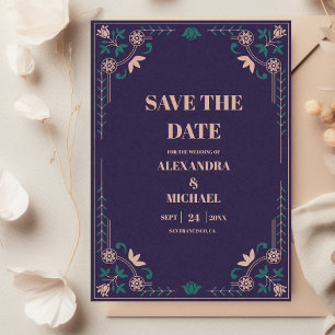 Vintage Library Book Wedding Save The Date