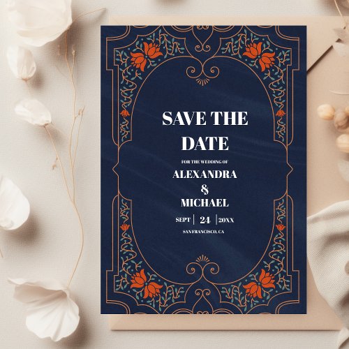 Vintage Library Book Wedding Save The Date
