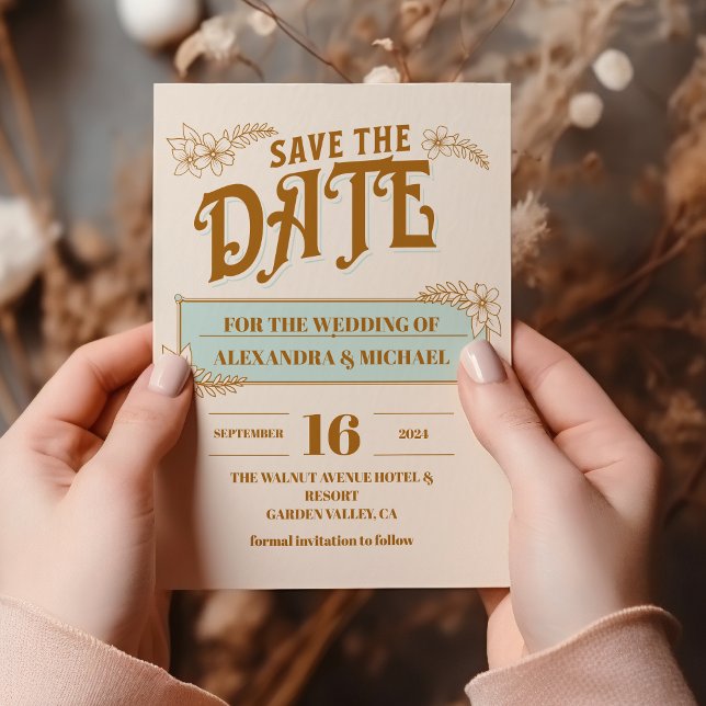 Vintage Library Book Wedding Save The Date (Creator Uploaded)