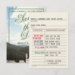 Vintage Library Card and Book Cover Save the Date