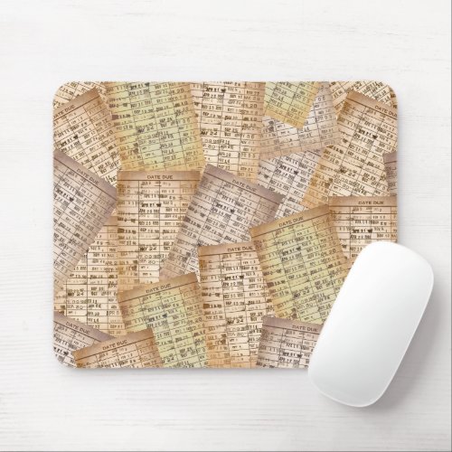 Vintage Library Card Collection  Mouse Pad