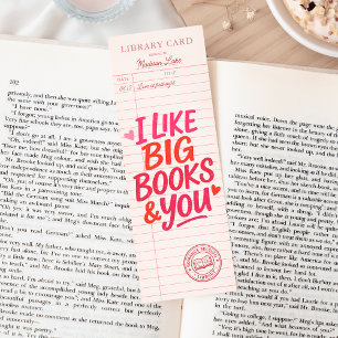 Vintage Library Card - I Like Big Books & You Bookmarks