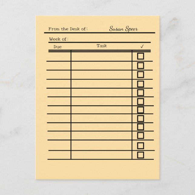 "vintage library card post-it notes-personalized (Front)