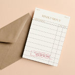 Vintage Library Card RSVP