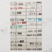 Vintage Library Due Date Cards (Front)
