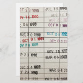 Vintage Library Due Date Cards (Front/Back)