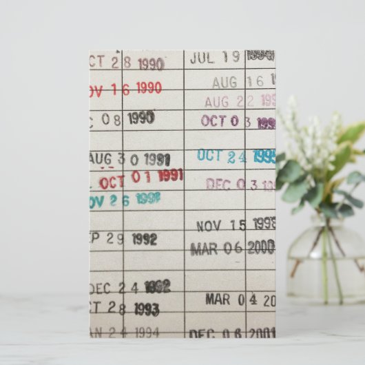 Vintage Library Due Date Cards (Standing Front)