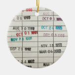 Vintage Library Due Date Cards Ceramic Ornament at Zazzle