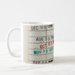 Vintage Library Due Date Cards Coffee Mug at Zazzle