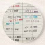 Vintage Library Due Date Cards Drink Coaster at Zazzle