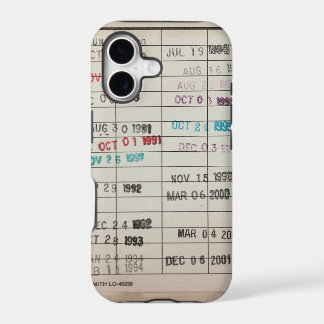 Vintage Library Due Date Cards iPhone 17 Case