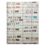 Vintage Library Due Date Cards Notebook at Zazzle