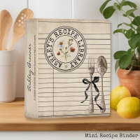 Vintage Library Floral Books Bridal Shower Recipe