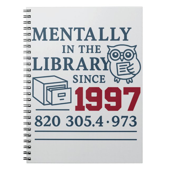 Vintage Library Notebook - Book Lover’s Writing Jo (Front)