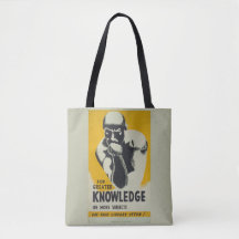 Vintage Library Poster "For Greater Knowledge" WPA