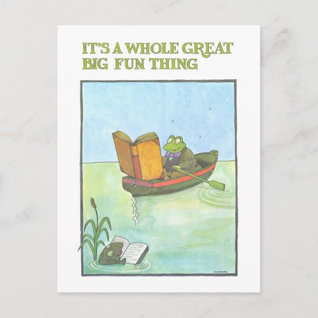 Vintage Library Reading Poster Postcard (Front)