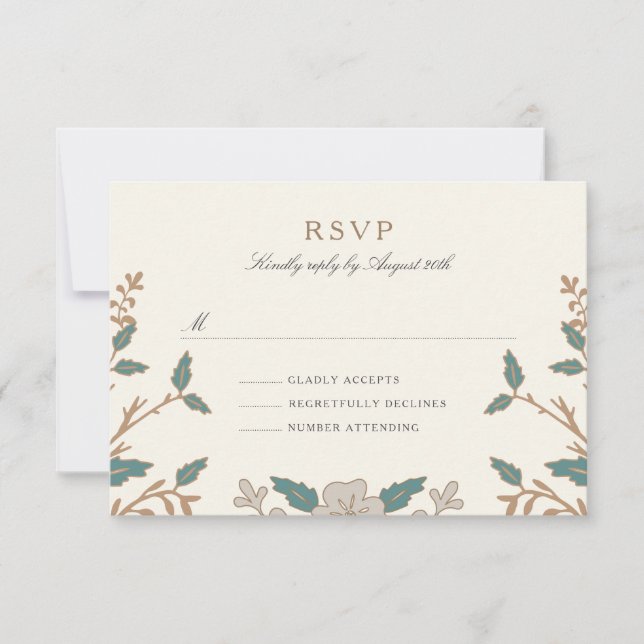 Vintage Library RSVP Card (Front)