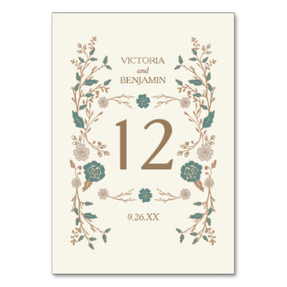 Vintage Library Table Number