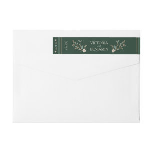 Vintage Library Wedding Wrap Around Label | Zazzle